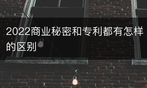 2022商业秘密和专利都有怎样的区别