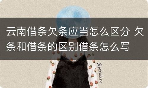 云南借条欠条应当怎么区分 欠条和借条的区别借条怎么写