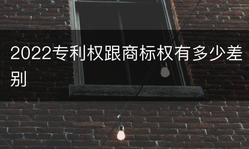 2022专利权跟商标权有多少差别