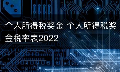 个人所得税奖金 个人所得税奖金税率表2022