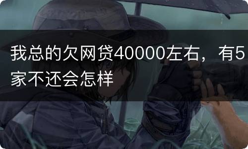 我总的欠网贷40000左右，有5家不还会怎样