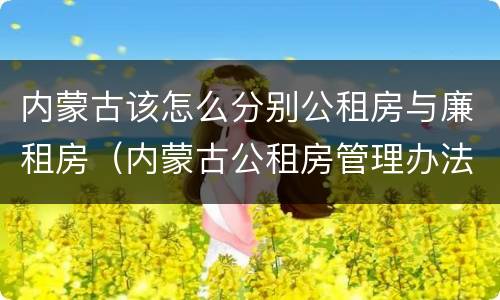 内蒙古该怎么分别公租房与廉租房（内蒙古公租房管理办法 最新）