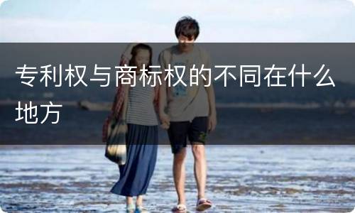 专利权与商标权的不同在什么地方