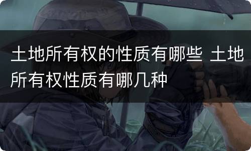 土地所有权的性质有哪些 土地所有权性质有哪几种