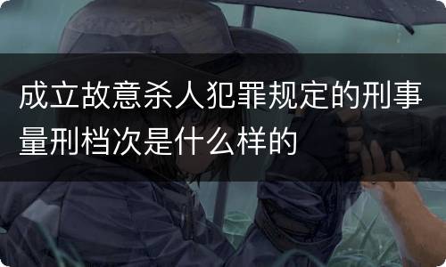 成立故意杀人犯罪规定的刑事量刑档次是什么样的