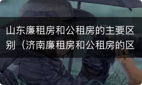 山东廉租房和公租房的主要区别（济南廉租房和公租房的区别）