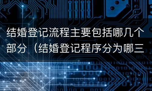 结婚登记流程主要包括哪几个部分（结婚登记程序分为哪三个步骤?）
