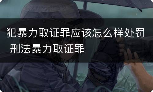 犯暴力取证罪应该怎么样处罚 刑法暴力取证罪