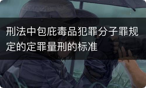 刑法中包庇毒品犯罪分子罪规定的定罪量刑的标准