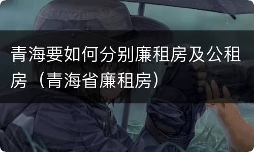 青海要如何分别廉租房及公租房（青海省廉租房）
