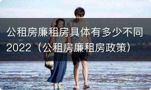 公租房廉租房具体有多少不同2022（公租房廉租房政策）