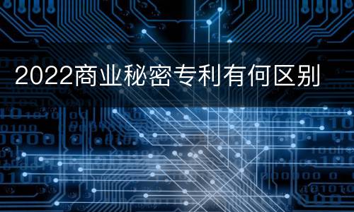 2022商业秘密专利有何区别