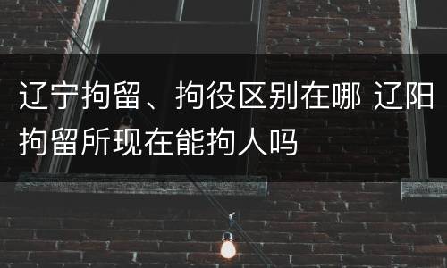辽宁拘留、拘役区别在哪 辽阳拘留所现在能拘人吗