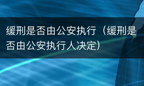 缓刑是否由公安执行（缓刑是否由公安执行人决定）