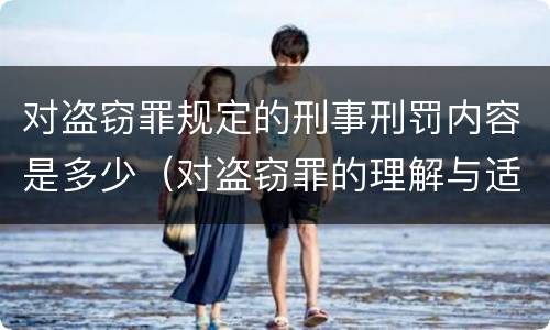 对盗窃罪规定的刑事刑罚内容是多少（对盗窃罪的理解与适用）