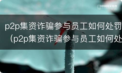 p2p集资诈骗参与员工如何处罚（p2p集资诈骗参与员工如何处罚的）