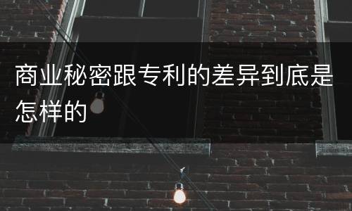 商业秘密跟专利的差异到底是怎样的