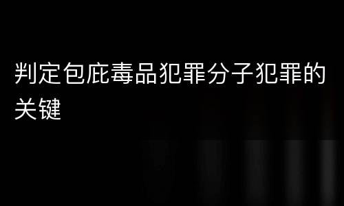 判定包庇毒品犯罪分子犯罪的关键