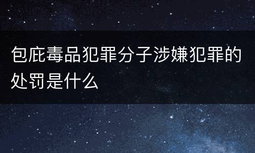 包庇毒品犯罪分子涉嫌犯罪的处罚是什么