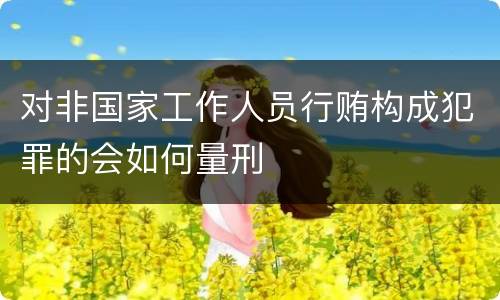 对非国家工作人员行贿构成犯罪的会如何量刑