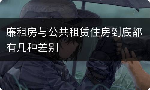 廉租房与公共租赁住房到底都有几种差别