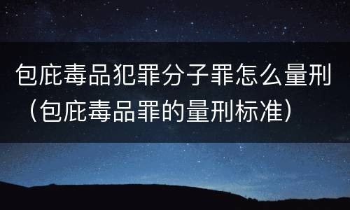 包庇毒品犯罪分子罪怎么量刑（包庇毒品罪的量刑标准）