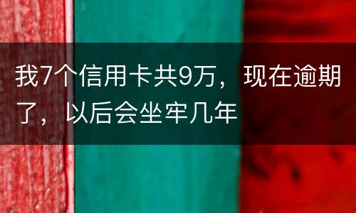 我7个信用卡共9万，现在逾期了，以后会坐牢几年