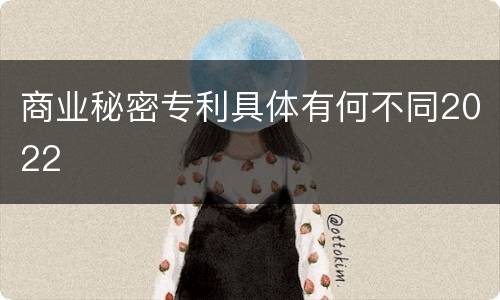 商业秘密专利具体有何不同2022