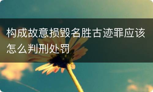 构成故意损毁名胜古迹罪应该怎么判刑处罚
