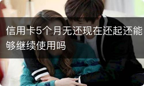 信用卡5个月无还现在还起还能够继续使用吗
