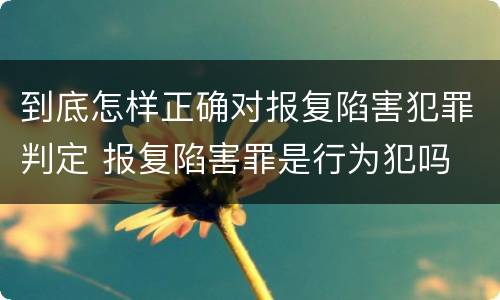 到底怎样正确对报复陷害犯罪判定 报复陷害罪是行为犯吗