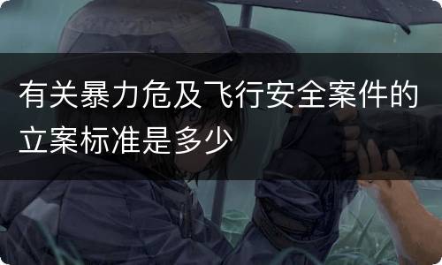 有关暴力危及飞行安全案件的立案标准是多少