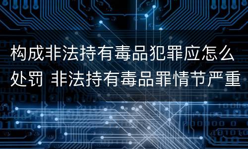 构成非法持有毒品犯罪应怎么处罚 非法持有毒品罪情节严重