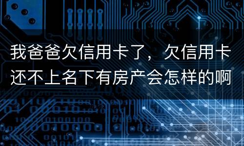 我爸爸欠信用卡了，欠信用卡还不上名下有房产会怎样的啊