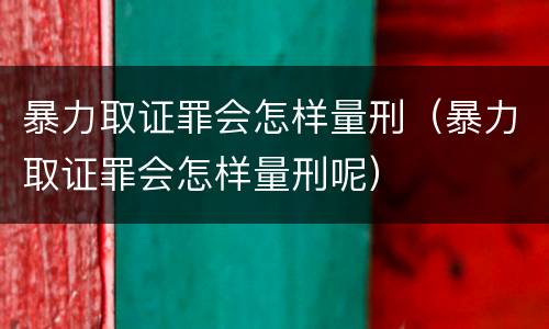 暴力取证罪会怎样量刑（暴力取证罪会怎样量刑呢）