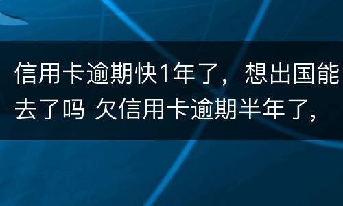 信用卡逾期快1年了，想出国能去了吗 欠信用卡逾期半年了,可以住酒店吗?