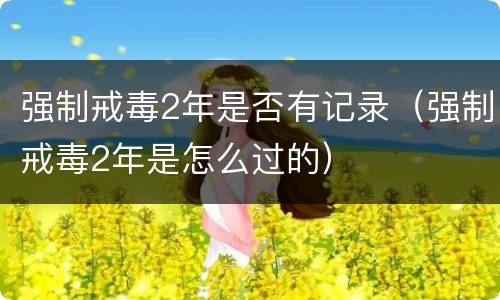 强制戒毒2年是否有记录（强制戒毒2年是怎么过的）