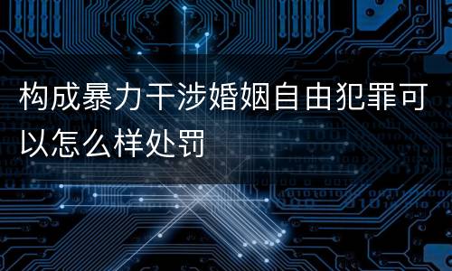 构成暴力干涉婚姻自由犯罪可以怎么样处罚