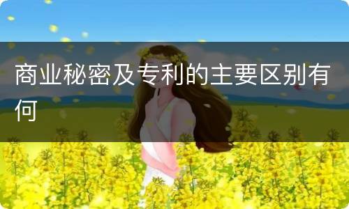 商业秘密及专利的主要区别有何