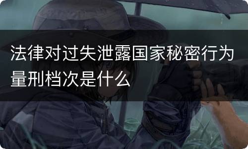法律对过失泄露国家秘密行为量刑档次是什么