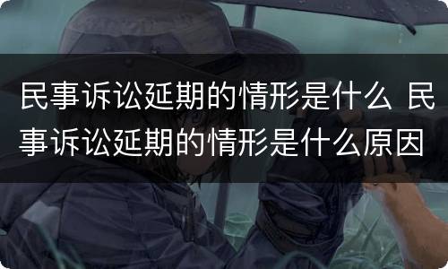民事诉讼延期的情形是什么 民事诉讼延期的情形是什么原因