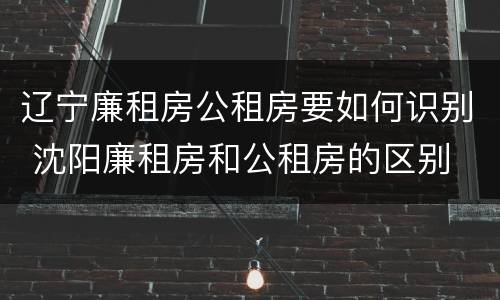 辽宁廉租房公租房要如何识别 沈阳廉租房和公租房的区别