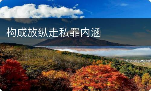 构成放纵走私罪内涵