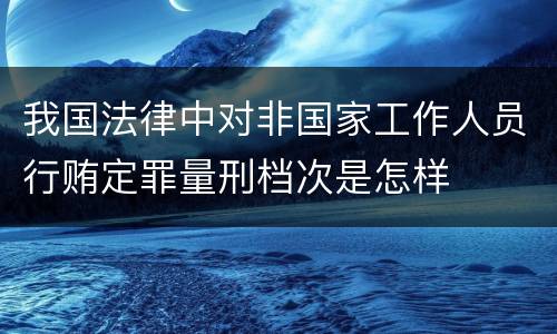 我国法律中对非国家工作人员行贿定罪量刑档次是怎样