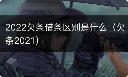 2022欠条借条区别是什么（欠条2021）