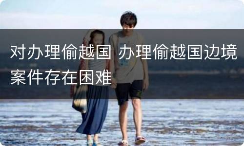 对办理偷越国 办理偷越国边境案件存在困难