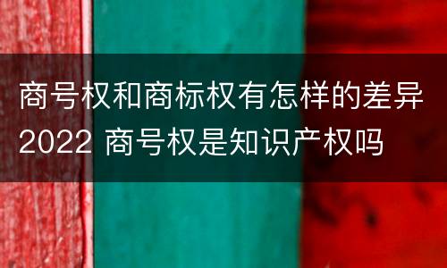 商号权和商标权有怎样的差异2022 商号权是知识产权吗