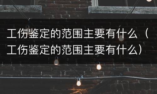 工伤鉴定的范围主要有什么（工伤鉴定的范围主要有什么）