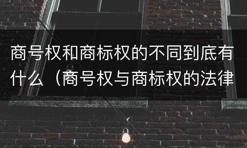 商号权和商标权的不同到底有什么（商号权与商标权的法律冲突与解决）
