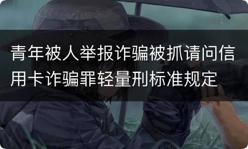 青年被人举报诈骗被抓请问信用卡诈骗罪轻量刑标准规定